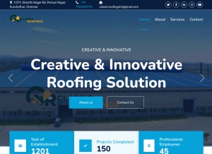 How classicroofings.com looks like on a tablet such as an iPad.