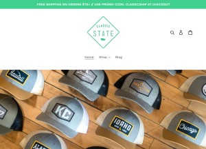 How classicstate.com looks like on a tablet such as an iPad.