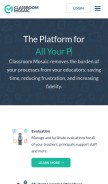 How classroommosaic.com looks like on a mobile device such as an iPhone.