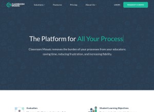 How classroommosaic.com looks like on a tablet such as an iPad.