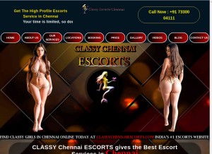 How classyescortschennai.com looks like on a tablet such as an iPad.