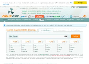 How clausweb.ro looks like on a tablet such as an iPad.
