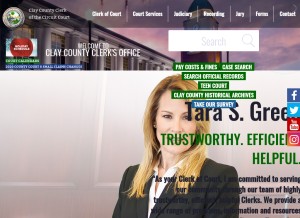 How clayclerk.com looks like on a tablet such as an iPad.