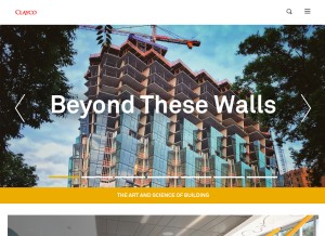 How claycorp.com looks like on a tablet such as an iPad.