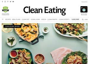 How cleaneatingmag.com looks like on a tablet such as an iPad.