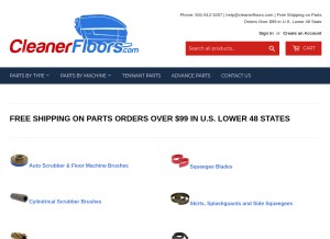 How cleanerfloors.com looks like on a tablet such as an iPad.