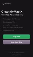 How cleanmymac.com looks like on a mobile device such as an iPhone.