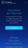 How clear-reports.com looks like on a mobile device such as an iPhone.
