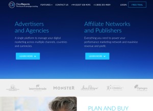 How clear-reports.com looks like on a tablet such as an iPad.