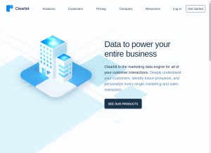 How clearbit.com looks like on a tablet such as an iPad.