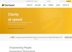 How clearcapital.com looks like on a tablet such as an iPad.