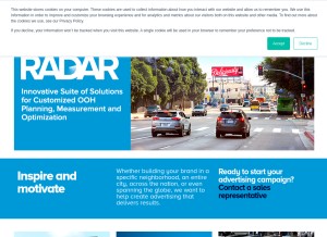 How clearchannel.com looks like on a tablet such as an iPad.