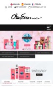 How clearessence.com looks like on a mobile device such as an iPhone.