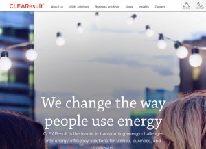 How clearesult.com looks like on a tablet such as an iPad.