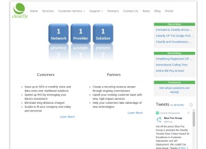 How clearfly.net looks like on a tablet such as an iPad.