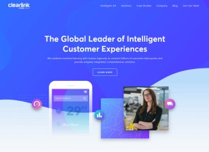 How clearlink.com looks like on a tablet such as an iPad.
