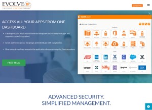 How clearlogin.com looks like on a tablet such as an iPad.