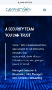 How clearnetwork.com looks like on a mobile device such as an iPhone.