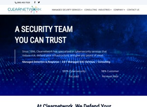 How clearnetwork.com looks like on a tablet such as an iPad.