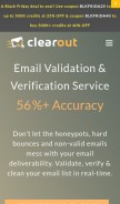 How clearout.io looks like on a mobile device such as an iPhone.