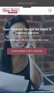 How clearrate.com looks like on a mobile device such as an iPhone.