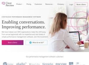 How clearreview.com looks like on a tablet such as an iPad.