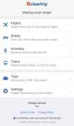 How cleartrip.com looks like on a mobile device such as an iPhone.