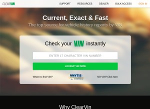How clearvin.com looks like on a tablet such as an iPad.