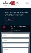 How cleonix.com looks like on a mobile device such as an iPhone.