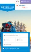 How clevacances.com looks like on a mobile device such as an iPhone.