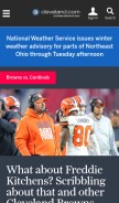 How cleveland.com looks like on a mobile device such as an iPhone.