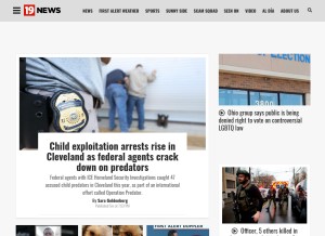 How cleveland19.com looks like on a tablet such as an iPad.