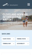 How clevelandairport.com looks like on a mobile device such as an iPhone.
