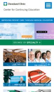How clevelandclinicmeded.com looks like on a mobile device such as an iPhone.