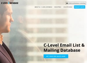How cleveldatabase.marketing looks like on a tablet such as an iPad.