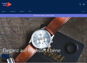How clever-ever.de looks like on a tablet such as an iPad.