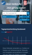 How clever-tanken.de looks like on a mobile device such as an iPhone.