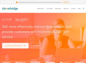 How cleverbridge.com looks like on a tablet such as an iPad.