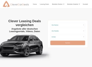 How clevercardeals.de looks like on a tablet such as an iPad.