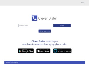 How cleverdialer.com looks like on a tablet such as an iPad.