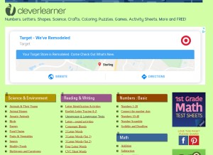 How cleverlearner.com looks like on a tablet such as an iPad.