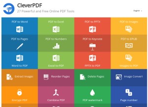 How cleverpdf.com looks like on a tablet such as an iPad.