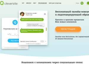 How cleversite.ru looks like on a tablet such as an iPad.