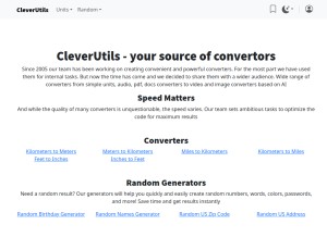 How cleverutils.com looks like on a tablet such as an iPad.