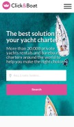 How clickandboat.com looks like on a mobile device such as an iPhone.
