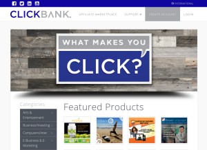 How clickbank.com looks like on a tablet such as an iPad.