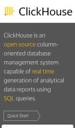 How clickhouse.yandex looks like on a mobile device such as an iPhone.