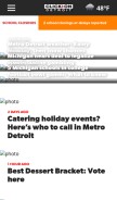 How clickondetroit.com looks like on a mobile device such as an iPhone.