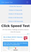 How clickspeedtest.com looks like on a mobile device such as an iPhone.