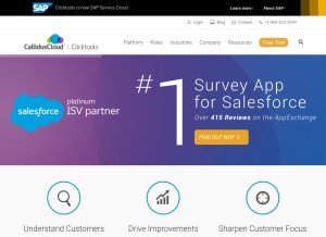 How clicktools.com looks like on a tablet such as an iPad.